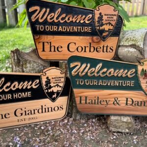 custom cedar national park sign